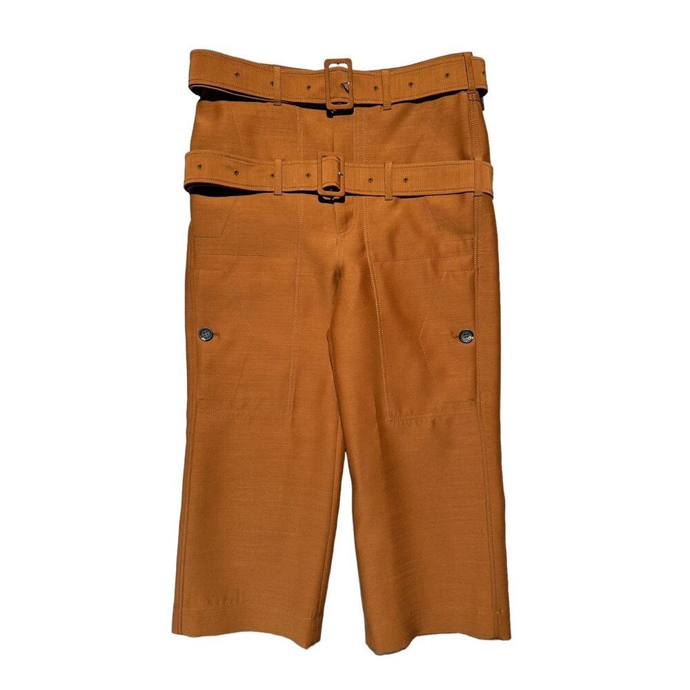 Lanvin Cropped double belted bondage trouser